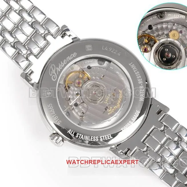 Longines collectible watch XC factory elegant 40mm white dialL888 mechanical movementsteel bracelet model front live photo