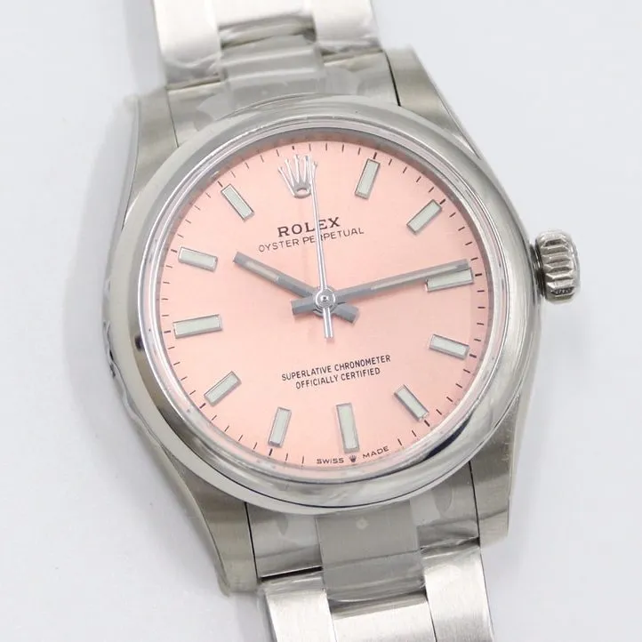 Rolex classic watch, ew Oyster Perpetual watch, side live photo