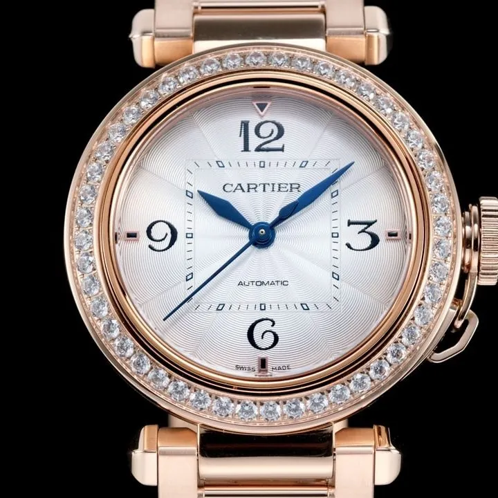 Cartier Top Pasha Series Women's Fully Automatic Mechanical White Dial Rose Gold Watch Movement Diagram