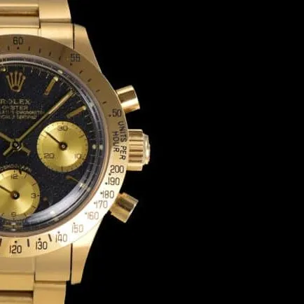 top-tier watch Rolex manual chronographmovement retro series 18K gold black dial men's watch detail shots