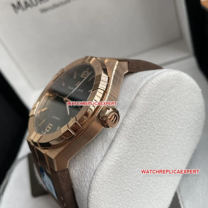Amy top-tier blue dial and green dialbronzeleather strap model AI6008 front live photo