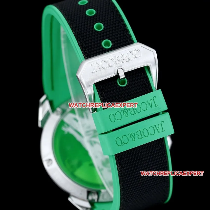 TW factory Czech Leopard C Ronaldo CR7 co-branded customized diamond bezel black and green front live photo