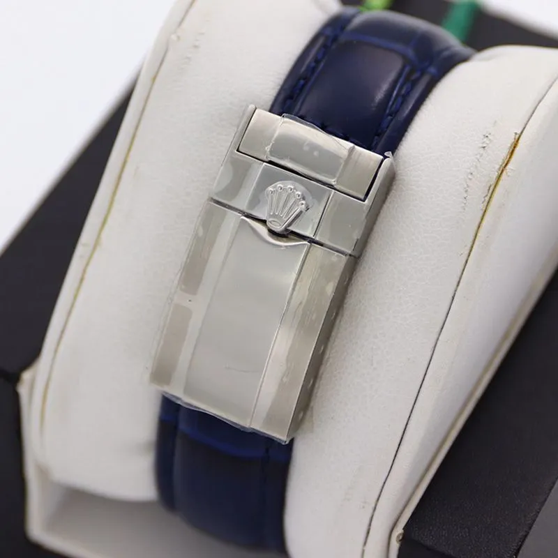 Rolextop-tiersuper watch Daytona series pavé 116599 starry blue diamond men's watch front view