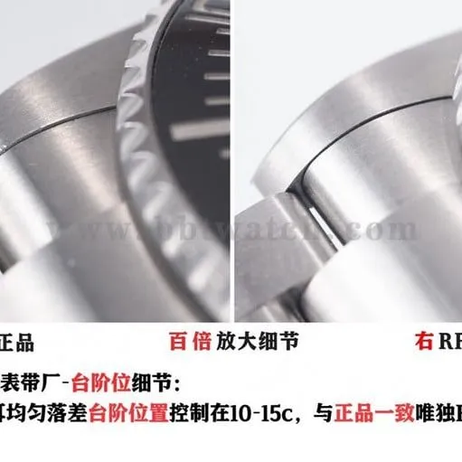 Evaluation of the differences between RFRolexSubmarinertop-tier and genuine Shocking launch detail shots