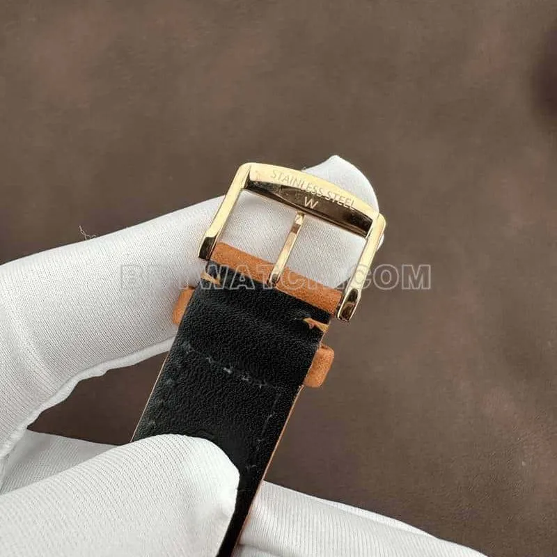 AF FactoryLongines Concast stop-tier 1:1super cloneblack dialrose goldleather strap front live photo