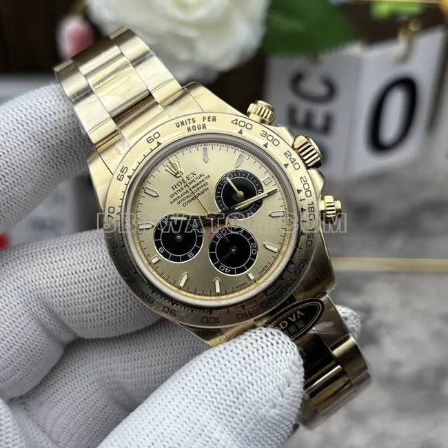 watch Daytona gold plate CBD factory Rolexyellow gold4131 mechanical side live photo