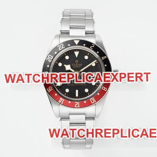 Tudor1:1replica watch ZF Factory Biwan black dial 39mm red and black circle steel bracelet model front live photo