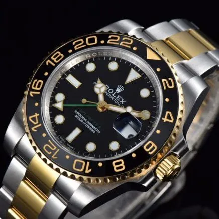 Big factory high-quality replicaV9Rolex indirect black dialGMT-MasterGMT full series watch front view