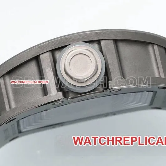 Richard Mille1:1replica watch R factory hollow plate gray rubber model RM055front live photo