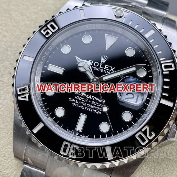 Rolex1:1replica watchARF FactorySubmariner41mmBlack Submariner3235movement126610front live photo