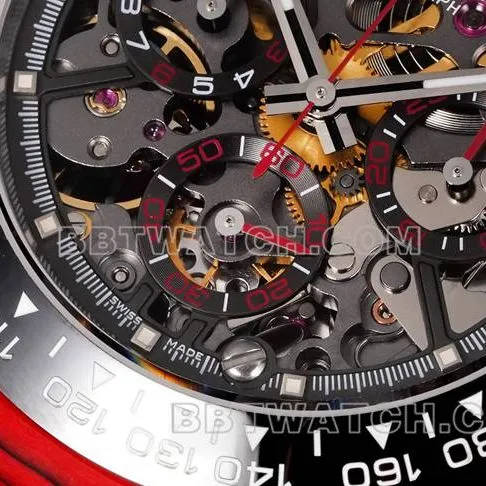 top-tier watch TW factory Rolex Daytonablack dial red shell black nylon braceletfront live photo