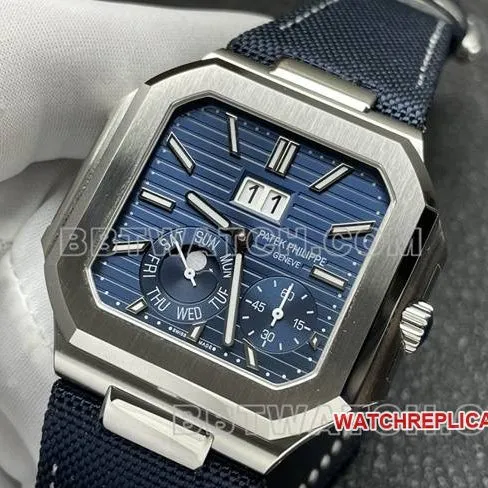 1:1replica watch P1 factory Patek PhilippeCUBITUSblue dial5822P-001front live photo