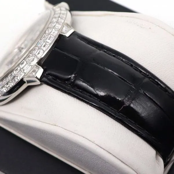 Cartier Watch Cartier Blue Balloon Square Diamond Full Diamond Watch Front View
