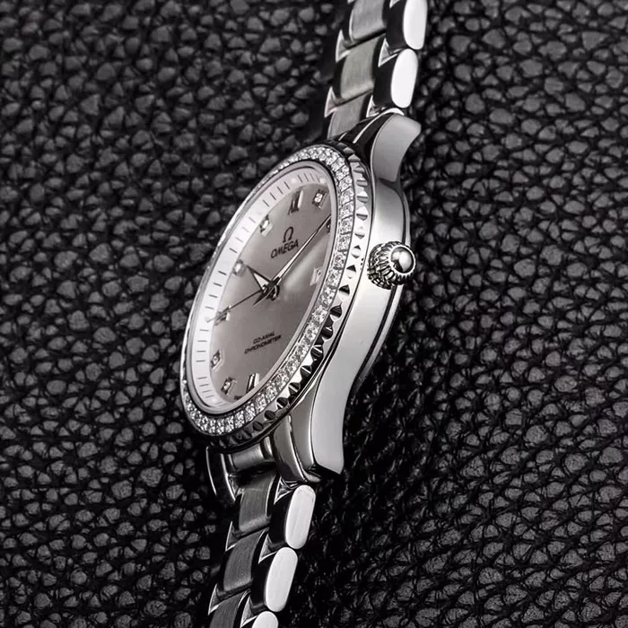 Front view of hot new Omega men’s and women’s watches