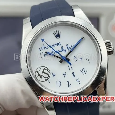 1:1replica watch magnetic type VS FactoryRolexwhite dial rubber type front live photo