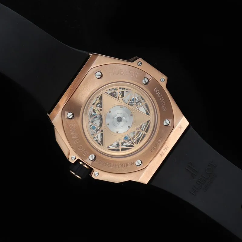 HublotHublothigh-quality watch brand new BigBangSangBleuII tattoo men's mechanical watch front view