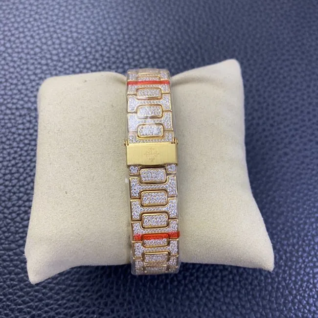 Patek Philippetop-tier watch women's gray plate gold band Nautilus series automatic movement front view