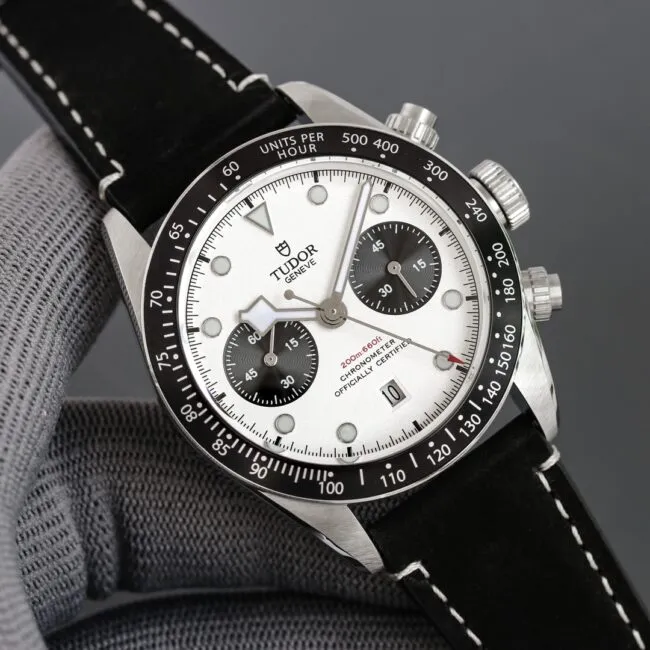 top-tier replicaTW Tudor's latest Biwan chronograph stainless steel men's watch front view