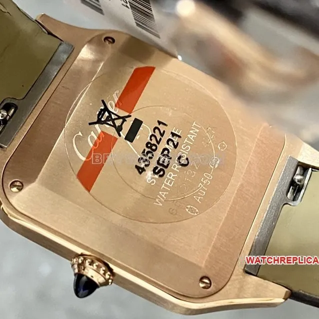 F1 factory Cartier Santos top-tier 1:1high-quality replicasilver dialrose gold medium size WGSA0021side live photo