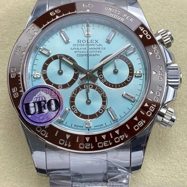 collectible watch UFO factory DaytonaRolex Ice Landi 4131 mechanical front live photo