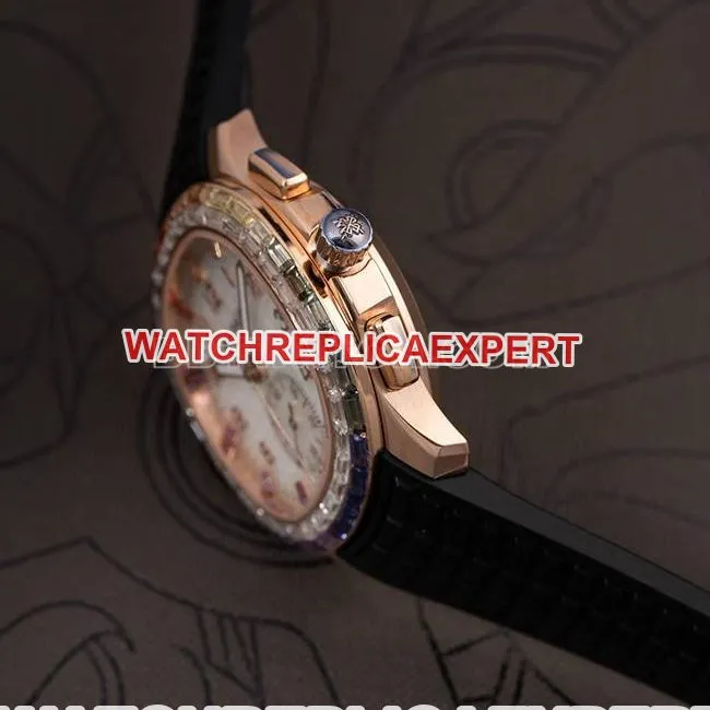 watch PPM factory Patek PhilippeAquanaut mechanical black rubber braceletfront live photo