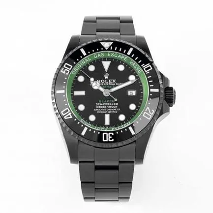 Rolextop-tier men's black dialsteel braceletSubmariner customized version mechanical watch front view