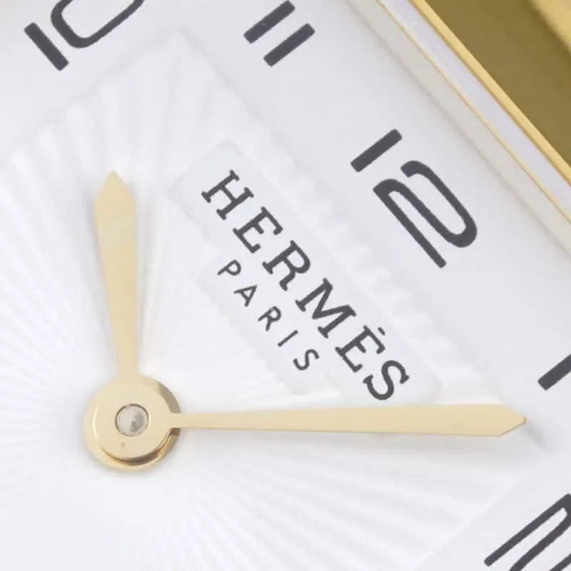 top-tierhigh-quality Hermès ladies' watchHeureH series quartz square fashion watch light blue braceletrose gold plate clasp picture