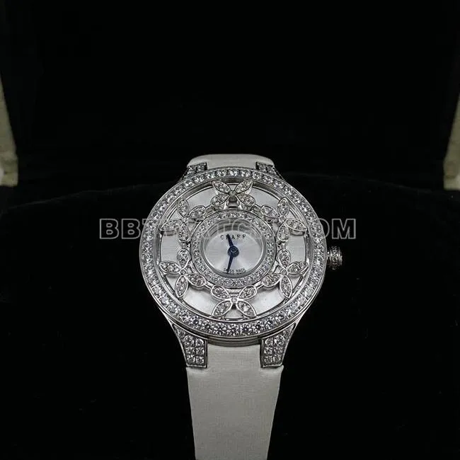 watch VCA factory Graf sapphire crystaldiamond33mmquartz movementfront live photo
