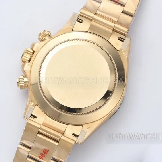 Factory C Rolex Daytona gold plate yellow goldsteel bracelet model m116508-0003 front live photo