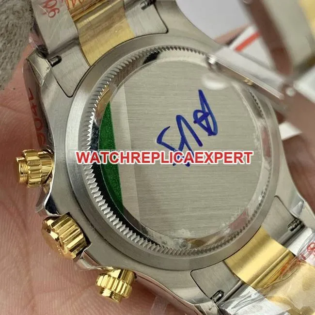 QF factory watch DaytonaRolexblack dial4131 mechanical gold bracelet wearing live photos