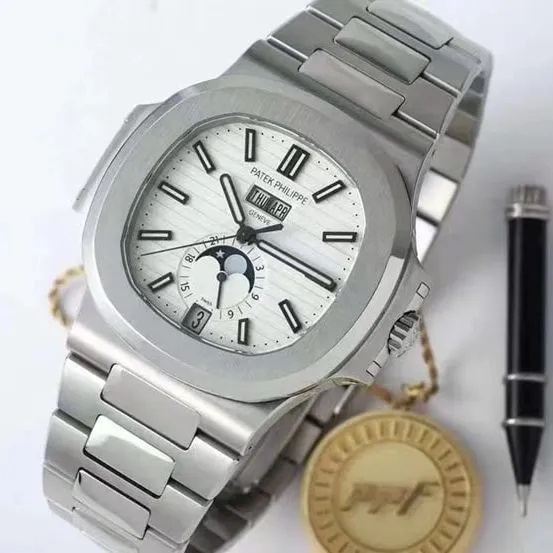 PPF FactoryPatek Philippetop-tier replicaNautilus5726moon phase annual calendar watch price and pictures