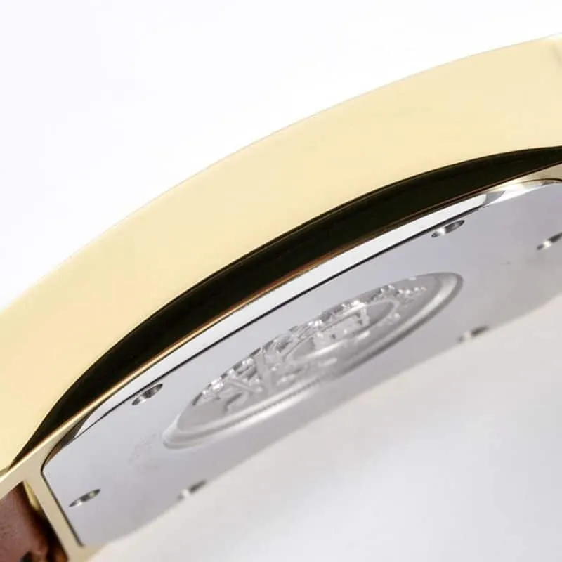 Hermès top-tier replicaladies' watchHeureH series ladies quartz square fashion watch black leather white dial side view