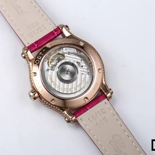 2021 latest ladies watch Chopard ultimate happy rainbow T diamond 274891-5007 front view