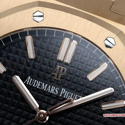 top-tier watch ZF FactoryRoyal OakAudemars Piguetblack dial15500front live photo