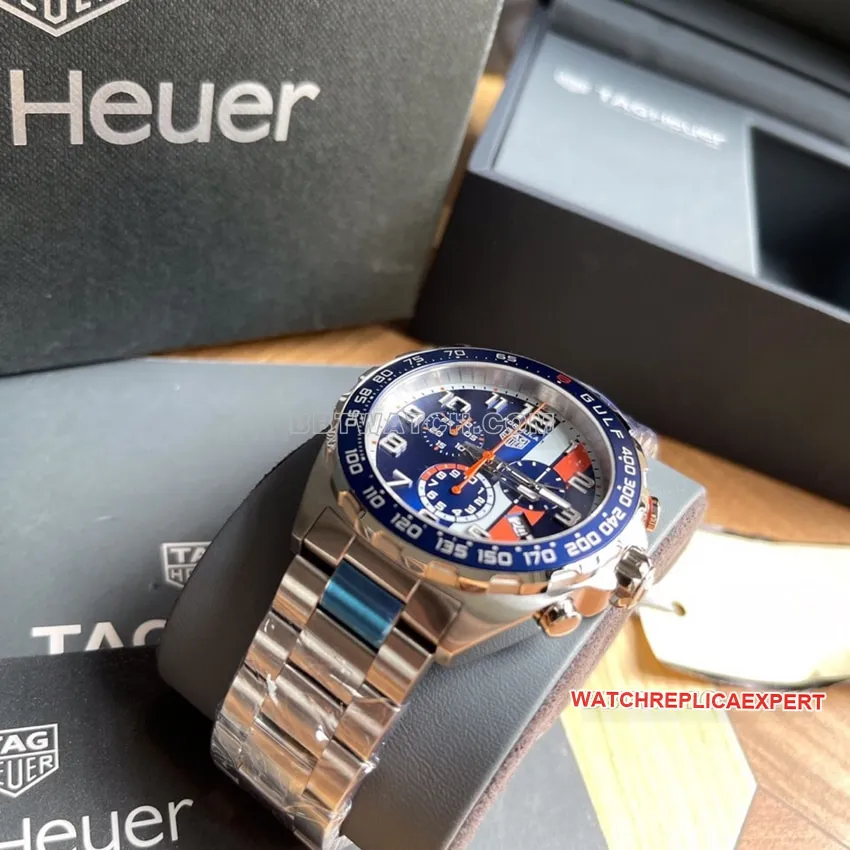 TAG Heuer F1top-tier 1:1super cloneblue dialsteel bracelet CAZ101front live photo