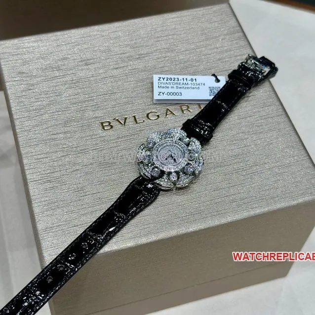 Bvlgari1:1super diamond dialleather strap model 103474front live photo
