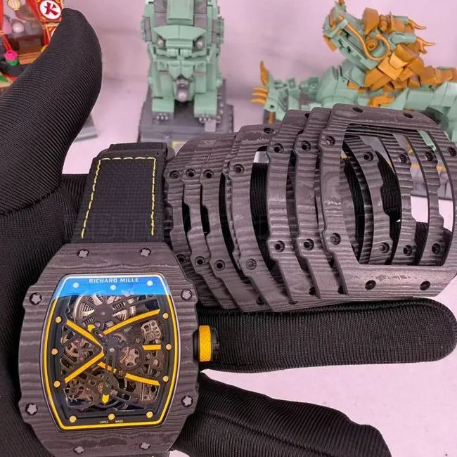 collectible watch RM067-02Richard Mille hollow dial black braceletside live photo