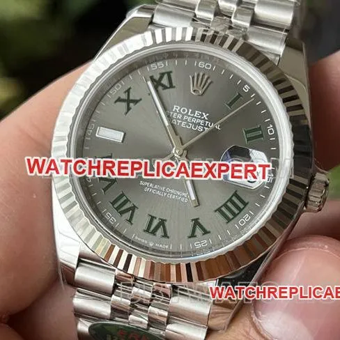 Watch ERF Factory Log Rolex Gray Plate 3235 Mechanical 41mmfront live photo