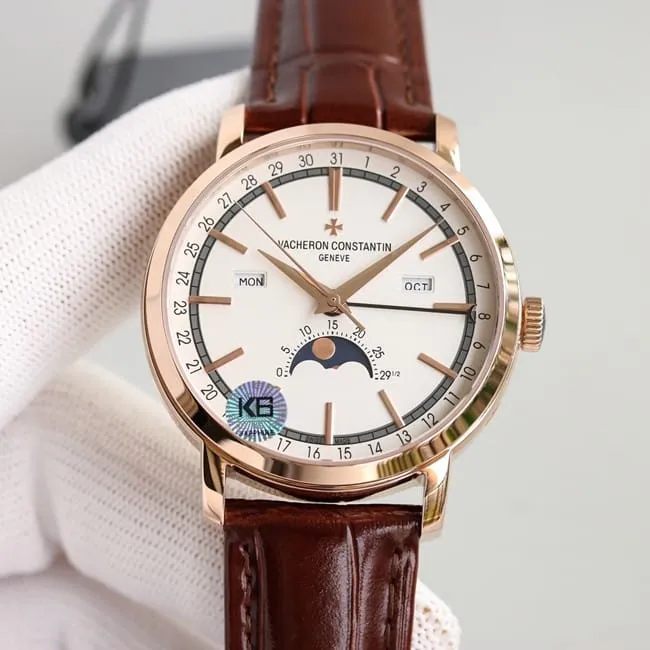 top-tier Vacheron Constantin limited collection series rose gold steel case front view