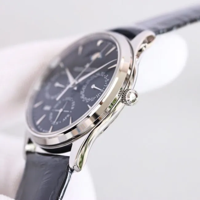 TW factory top-tier watch Jaeger-LeCoultre master moon phasewhite dial perpetual calendar automatic movement men's watch front view