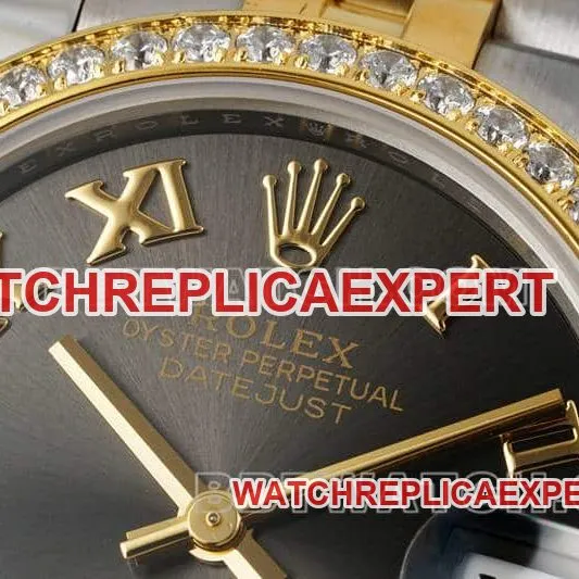 ARF FactoryRolex log top-tier 1:1high-quality dark gray plate diamond bezel31mm intergold five-lattice chain link278383caseback live photo