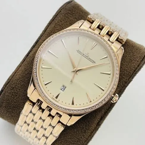 top-tier watch Jaeger-LeCoultre 18k gold men's watch ultra-thin master series front view