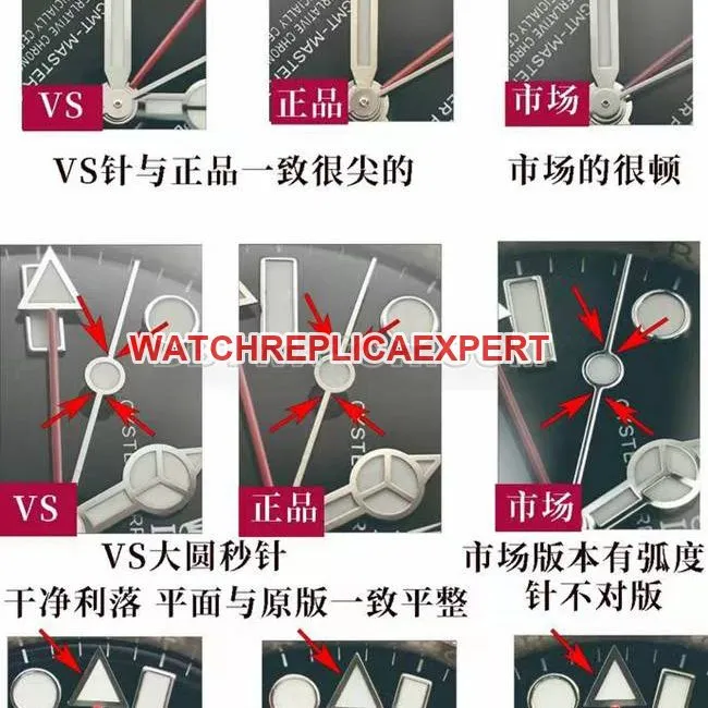 VS FactoryRolexGMT-Master blue and red bezel3285movement126710top-tier watch comparison Genuine difference appearance live photos
