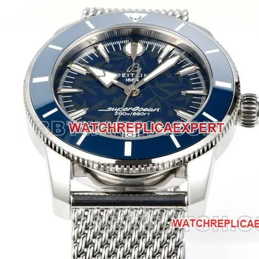 watch BLS factory super ocean culture Breitlingblue dial steel braceletfront live photo