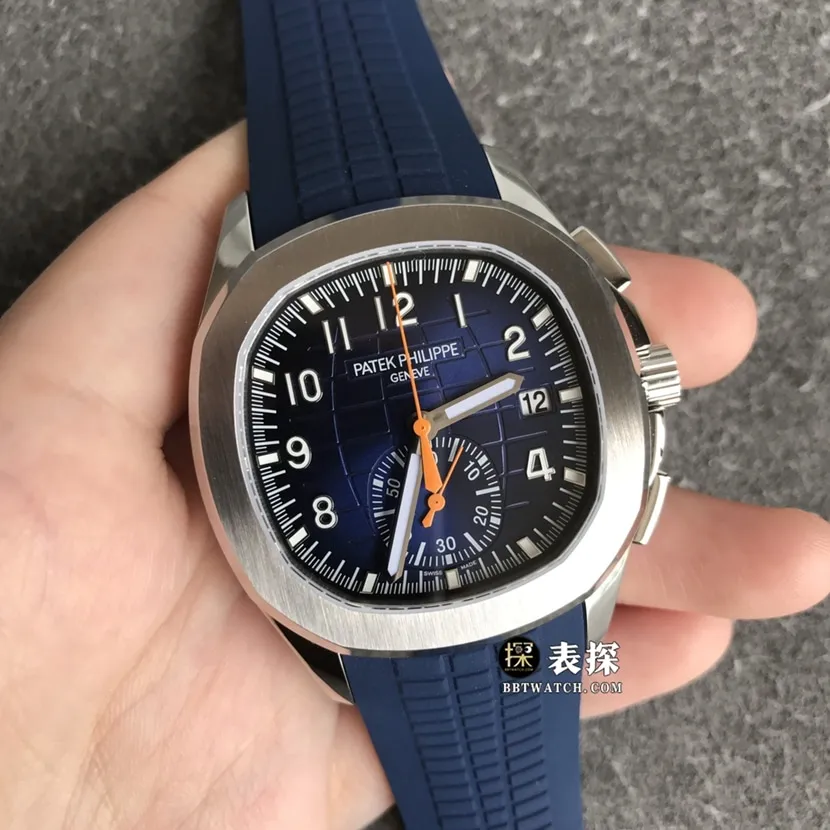 OM FactoryPatek Philippe59681:1top-tier watch men's blue dial rubber model pictures and prices front live photo