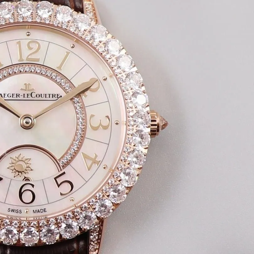 super cloneJaeger-LeCoultre dating ladies' watchq3523570 mechanical high quality detail shots
