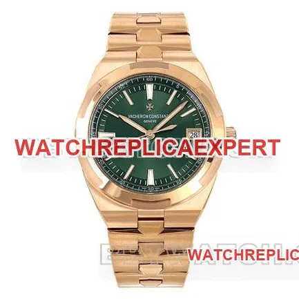 top-tier watch PPF Factory across the world Vacheron Constantingreen dialrose gold4500Vfront live photo