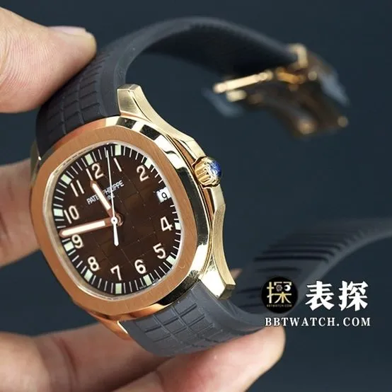 WY factory Patek Philippe1:1super watch black dial white needle rubber model picture and price front live photo