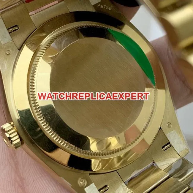 collectible watches Rolexblack dialPPM factory Day-Date mechanical yellow goldbraceletlive photos