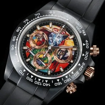TW factory top-tier replicaRolex men's watch gold plate rubber strap mechanical detail shots